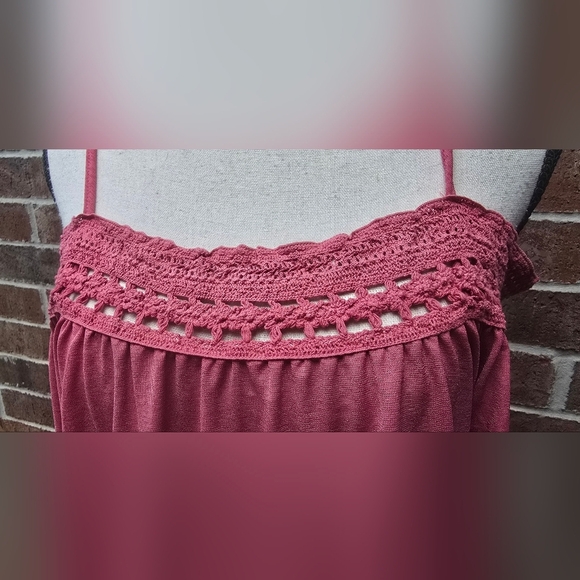 Rue21 Pink Crochet Embellished Blouse Relaxed Fit - Picture 2 of 7